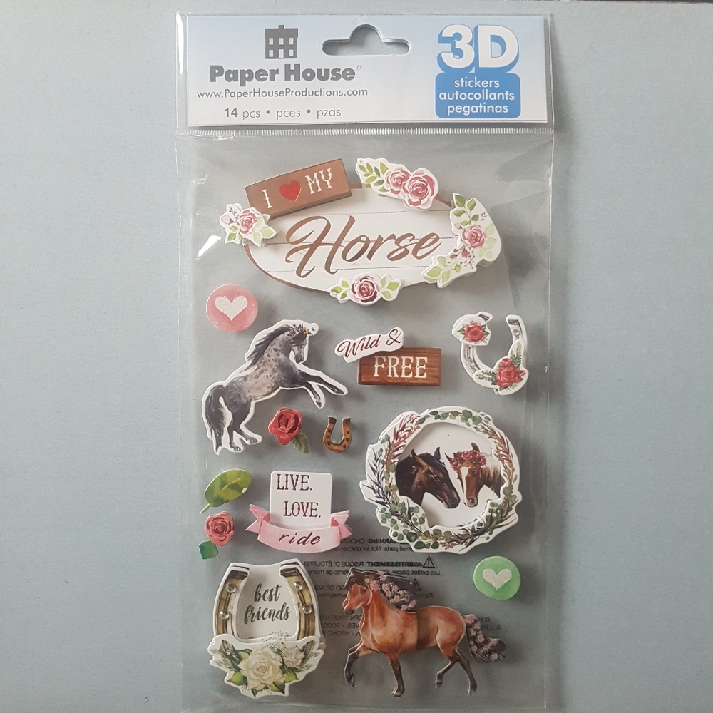 💲5️⃣ in 🛍️of3+  Horse Stickers (14 PC)